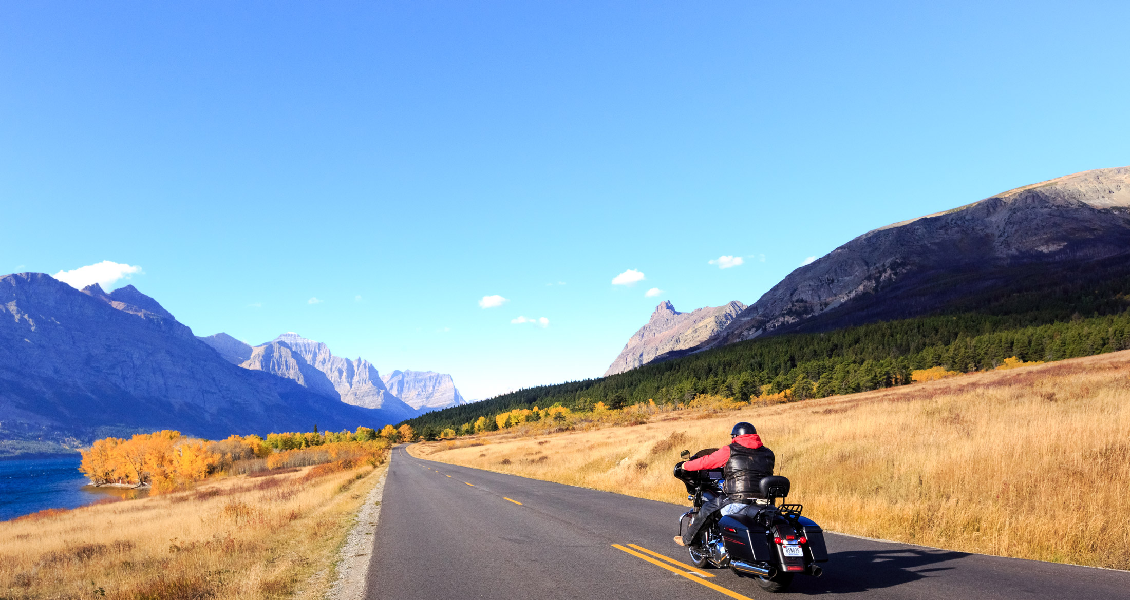 Travel Western Montana's scenic byways by car or motorcycle in the fall.